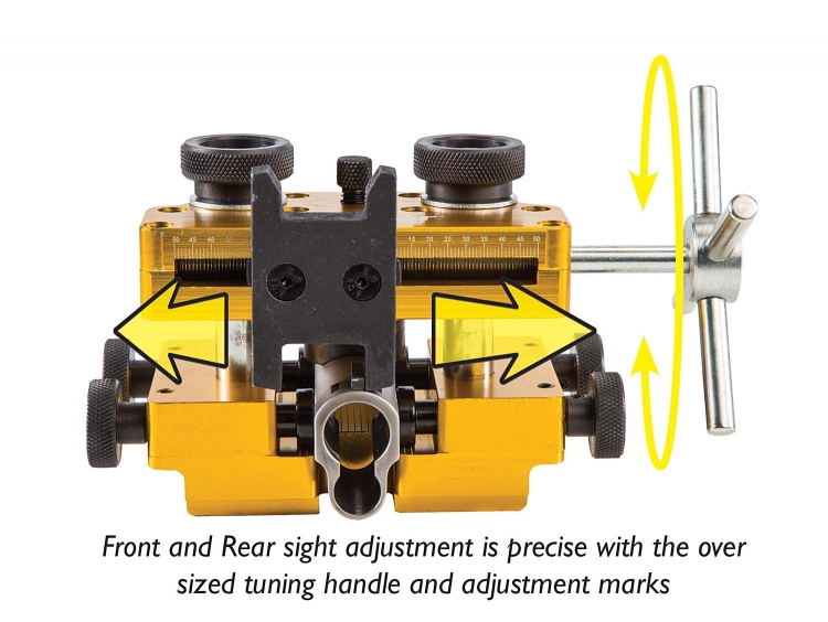 Wheeler Armorer's Handgun Sight Tool Lo Armorer's Handgun Sight Tool consente la regolazione ad altissima precisione di tutti i tipi di mire metalliche per armi corte