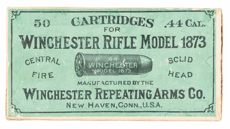 Why the Winchester 1873 was not chambered for the .45 Colt An original box of .44 WCF (Winchester Center Fire) cartridges