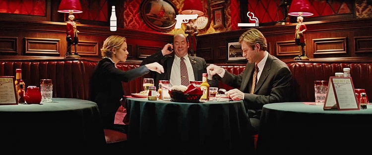 Thank You for Shooting! In the movie "Thank you for smoking" (2005), the three "dangers to society" – Alcohol, Firearms and Tobacco – were represented by actors Maria Bello, David Koechner and Aaron Eckhart