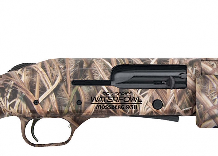 Mossberg new products for 2016 Both 930 and 935 Magnum Pro Series Waterfowl models feature an engraved receiver; Mossy Oak Shadowgrass Blades camo; fiber optic front sight; three choke tube set; and Stock Drop System that provides drop-at-comb adjustment shims for a customizable fit