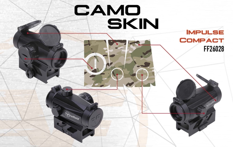 Firefield Impulse Compact MultiCam camo skins: more protection for your red dot sight Firefield Impulse Compact MultiCam camo skins: more protection for your red dot sight