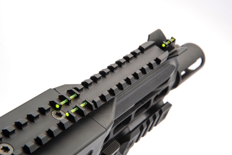 Chiappa Firearms CBR-9 Black Rhino, la novità a IWA 2019 La Chiappa CBR-9 Black Rhino è equipaggiata con un set di mire "di base" in fibra ottica