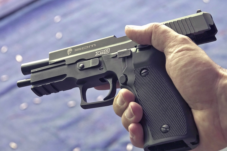 Controls are shaped to be easily reached and operated – see how the takedown lever aligns to the notch on the left side of the slide when the slide is held in open position