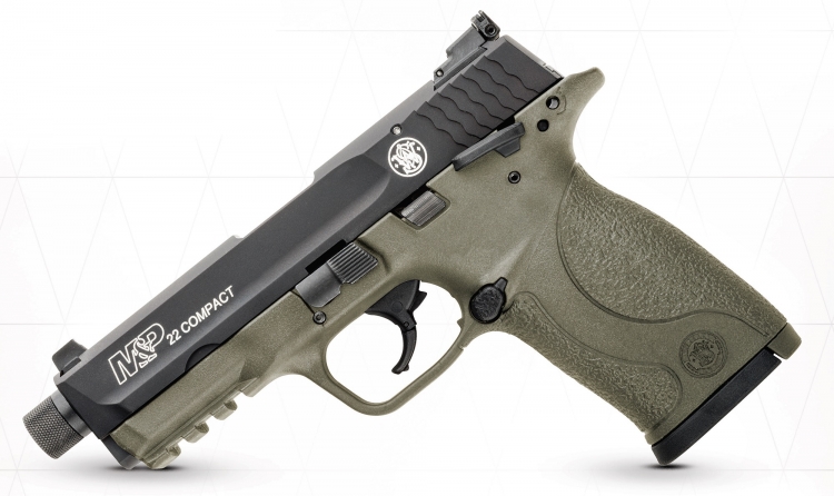 Smith & Wesson's three new M&P pistols The scaled-down, rimfire M&P-22 Compact is now available in a suppressor-ready, Cerakote Flat Dark Earth variant
