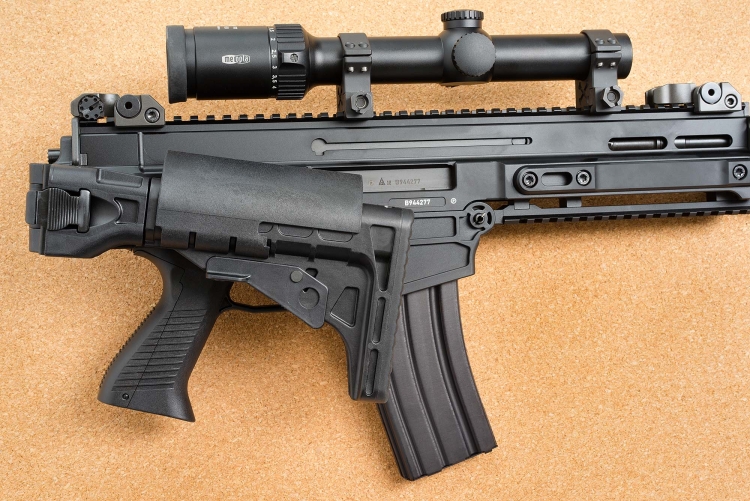 CZ and the Czech School of Gunmaking: the international days The stock of the CZ 805 BREN S1 rifle folds sideways for transport and can be extended to match the build of any shooter