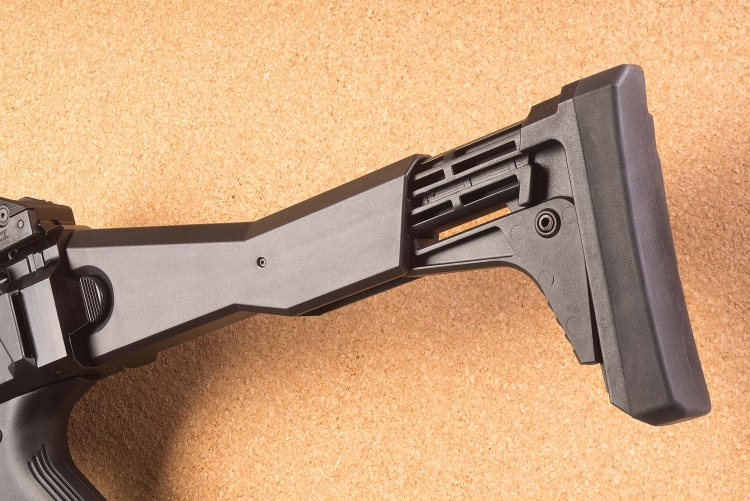 CZ and the Czech School of Gunmaking: the international days The side-folding and adjustable stock of the CZ Scorpion EVO-3 S1 carbine