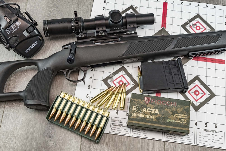 Sabatti Urban Sniper rifle 5 shots groups effortlessly obtained at 100 meters, with a Sightmark Citadel 1-6x24 HDR riflescope