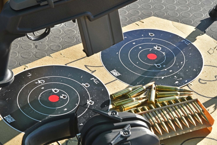 The SDM M25 Sniper rifle starts out as a military weapon, and if you have experience with this kind of rifles, at 200 meters even with the iron sights you can reach good results, at least coherent with the original field of use of such a rifle