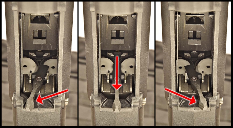 Kel-Tec KSG: the last pump shotgun you'll need (?) A selection lever located behind the feeding port allows users to choose between feeding tubes
