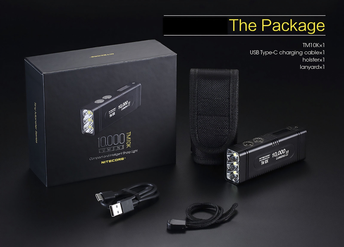 Nitecore TM10K: a 10.000 lumen "Tiny Monster"