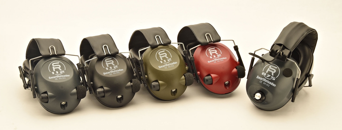 At left, some of the available colors for the SR112 model. At right, the SR875 model
