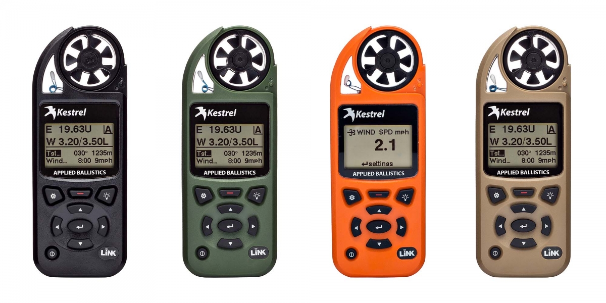 Nuovi anemometri balistici Kestrel La Kestrel offre i suoi anemometri balistici in un'ampia varietà di configurazioni e colori