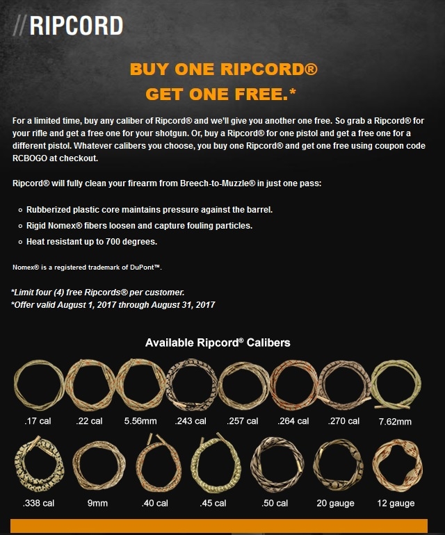 Otis Technology launches Ripcord BOGO promotion... again! 2017 marks the third consecutive year of the BOGO production for the Ripcord