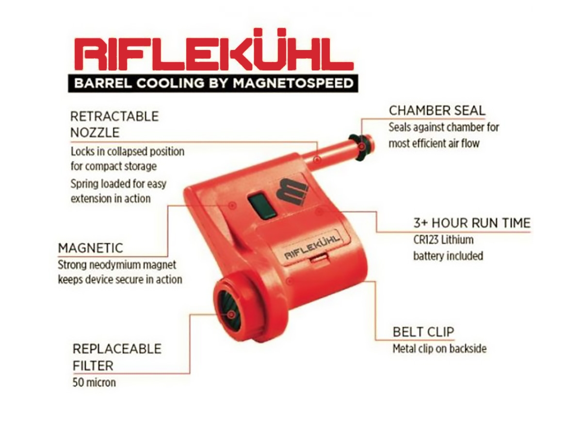 MagnetoSpeed Riflekühl, sistema di raffreddamento delle canne MagnetoSpeed Riflekühl, sistema di raffreddamento delle canne
