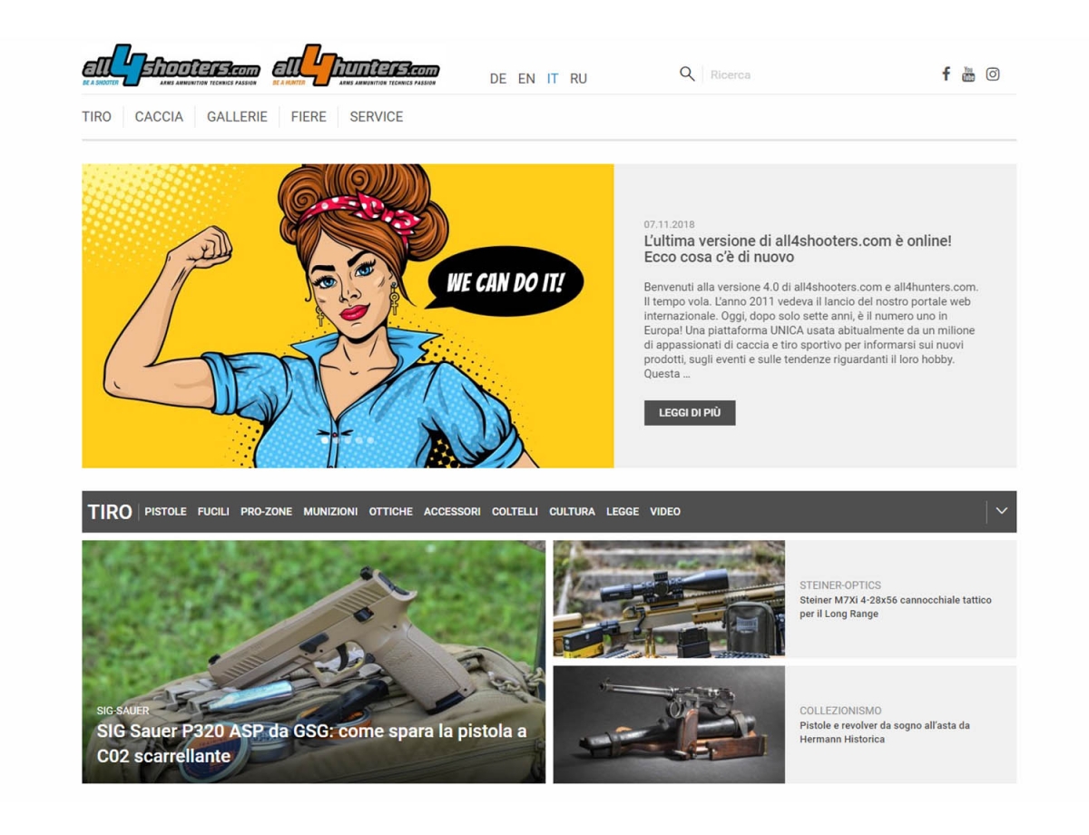 Il sito tedesco all4shooters.com si rifà il look!