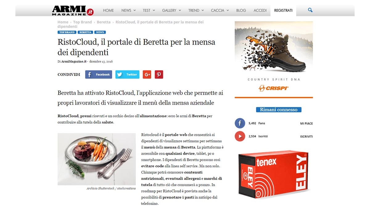 Armi Magazine lancia il nuovo sito Il sito si caratterizza per la ricchezza di notizie di attualità di grande interesse per i lettori