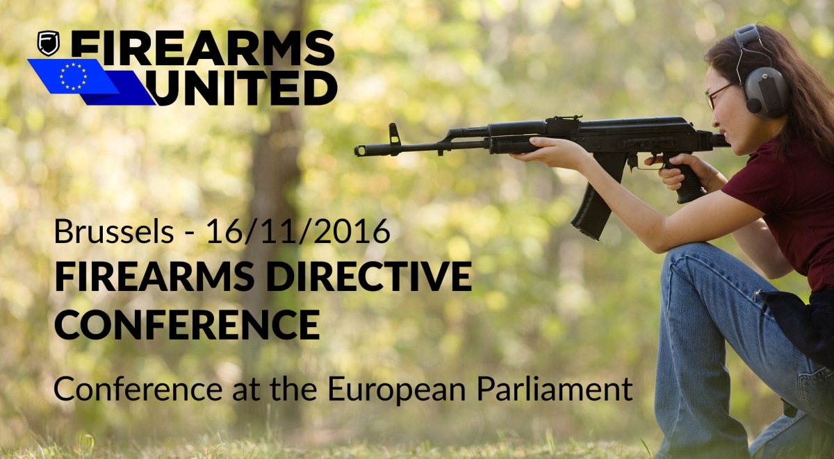 Mercoledì 16 novembre, la rete europea di Firearms United terrà a Bruxelles una conferenza sulla direttiva UE sulle armi
