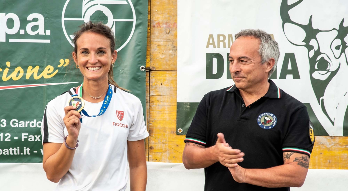 Trofeo Fiocchi-Sabatti 2022 La tiratrice Valentina Lanotte, che ha realizzato il miglior punteggio assoluto della gara (un bel 100/8)