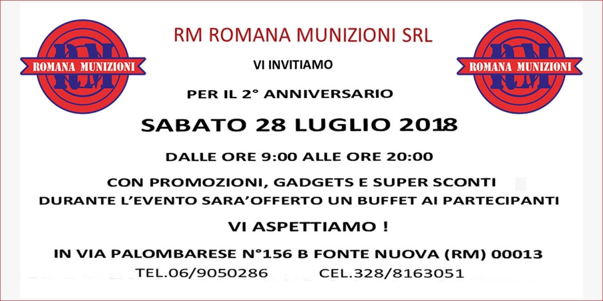 Romana Munizioni celebra il secondo anniversario