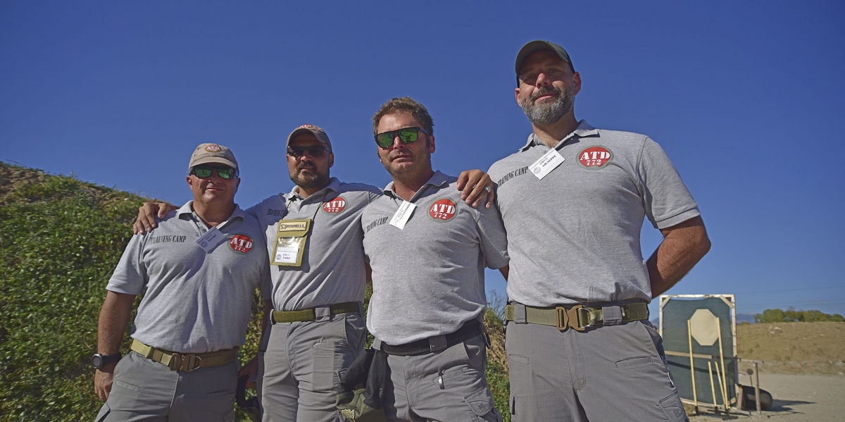 Lo staff del Training Camp ATD 772, da sinistra: Davide Vittorio Andreis, Paolo Fogazzi, Alessandro La Viola, Giuseppe Ciavaglia. Assente dall'inquadratura Giacomo La Viola, impegnato nelle molte "relazioni" della giornata
