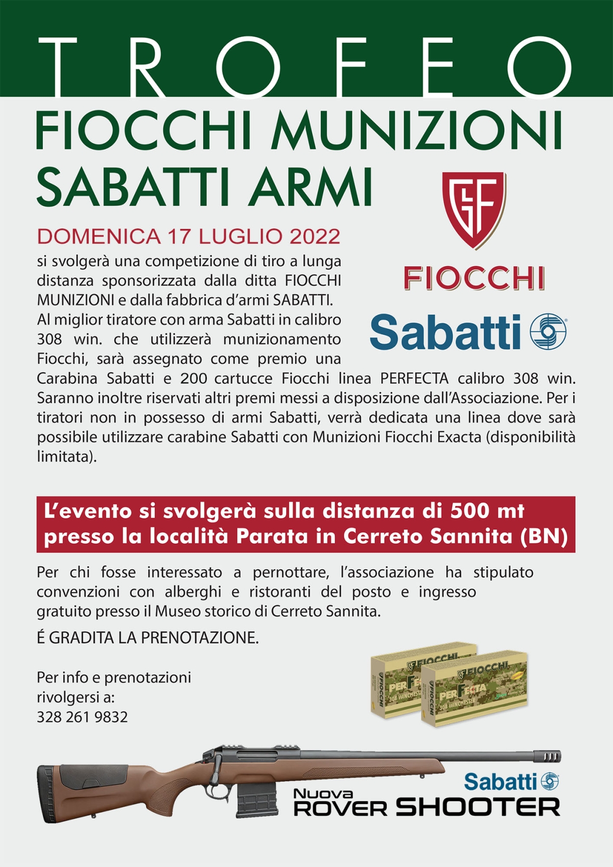Trofeo Fiocchi-Sabatti 2022 di tiro a lunga distanza Trofeo Fiocchi-Sabatti 2021 di tiro a lunga distanza