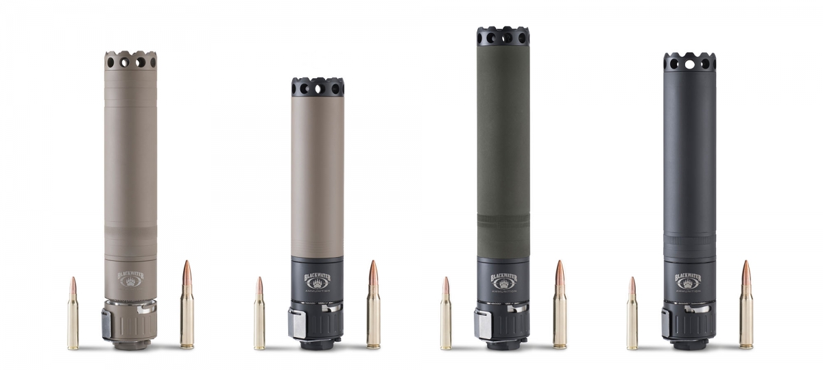 BLACKWATER AMMUNITION lancia il silenziatore Universal Silencer System per piattaforme d'arma AR15 Lo Universal Silencer System della BLACKWATER AMMUNITION, qui nelle sue varie versioni