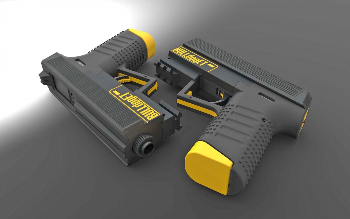 New projects from Tecnostudio Engineering 'BulldogET' is the name of Tecnostudio's latest compact striker-fired pistol design