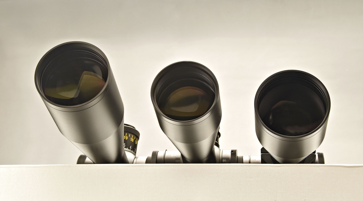Front view of these beautiful Schmidt & Bender PM II rifle scopes
