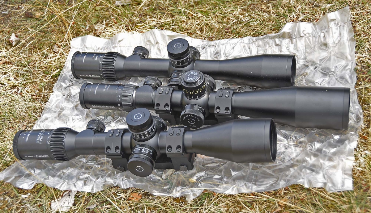 The three Schmidt & Bender rifle scopes of this very short introductory guide