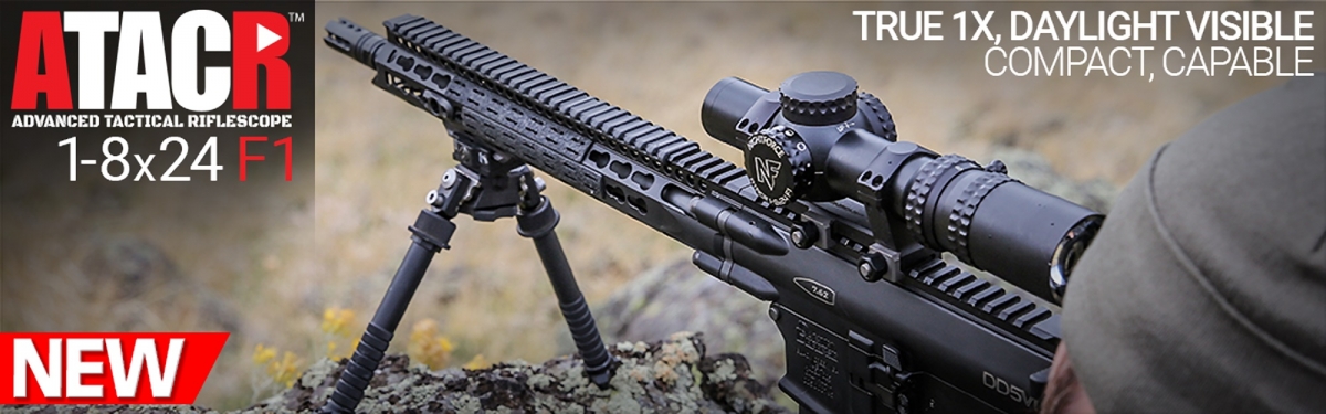 Nuova linea di ottiche Nightforce NX8 e il nuovo ATACR 1-8x24 F1