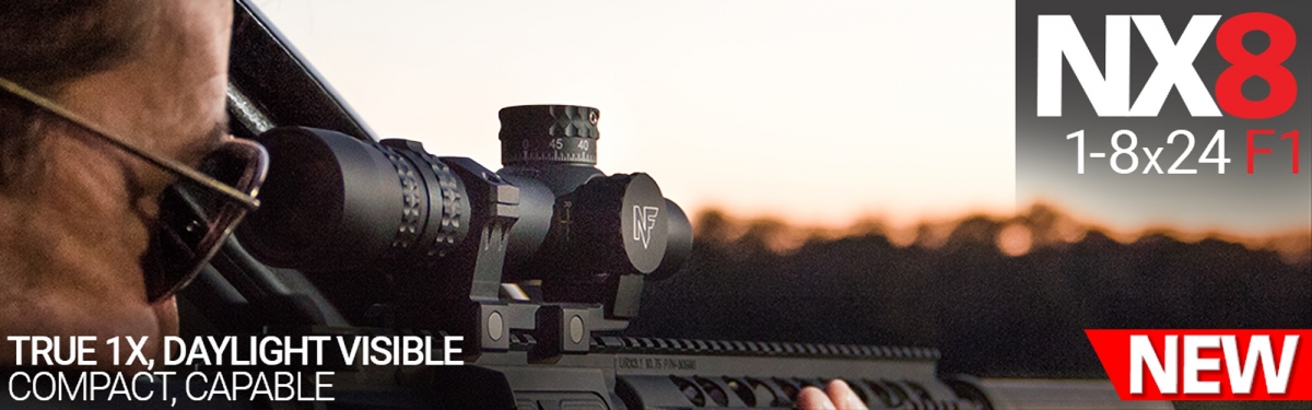 Nuova linea di ottiche Nightforce NX8 e il nuovo ATACR 1-8x24 F1