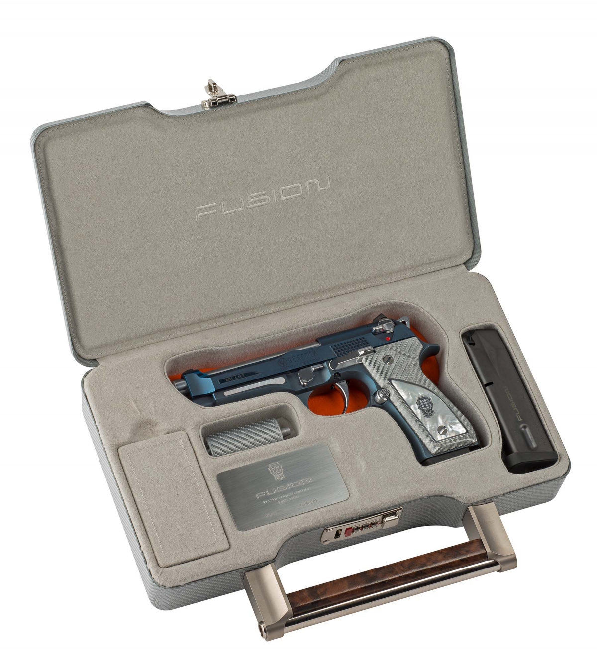 Beretta 92FS Fusion Blue pistol: Italian blue, collector's grade