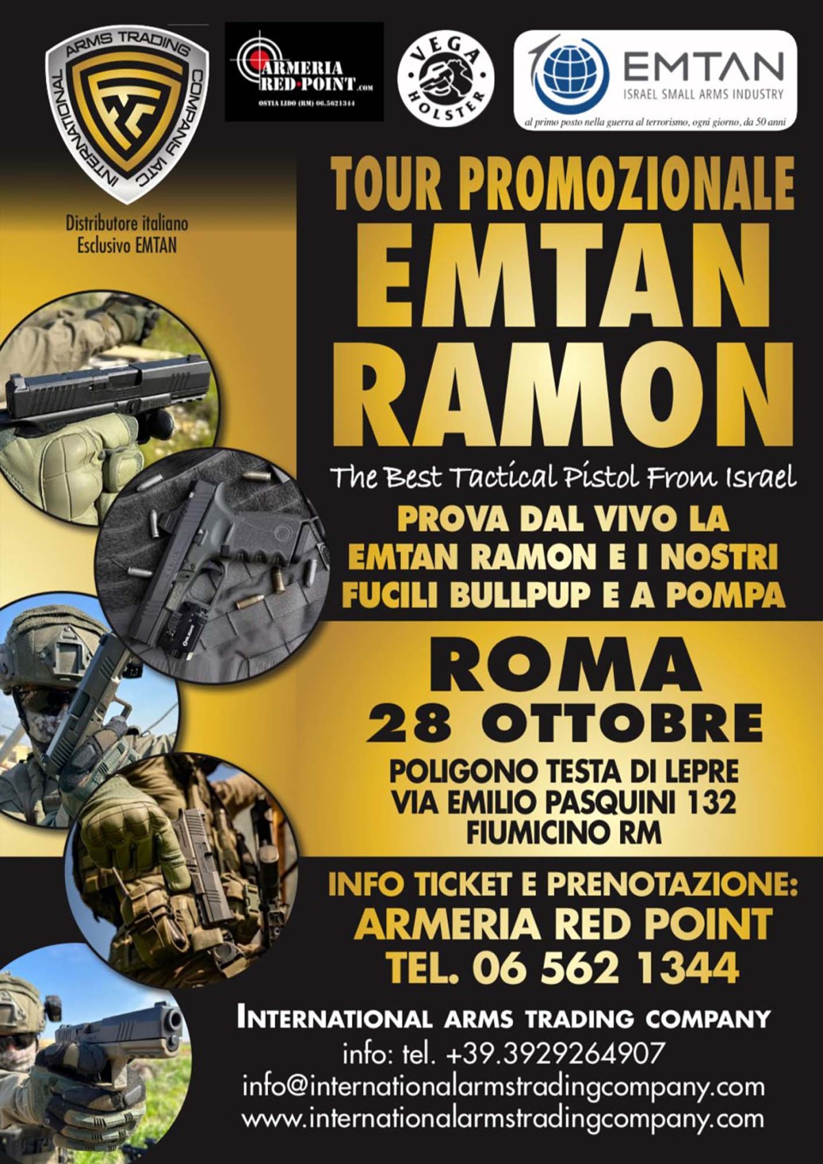 Pistola Emtan Ramon: in prova a Roma! Pistola Emtan Ramon: Tour promozionale 2023 a Roma!