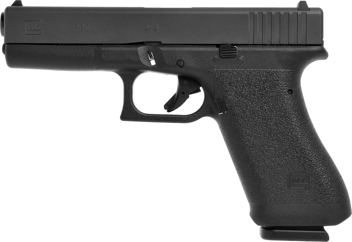 Glock P80: the pistol that started it all, in a collector's edition Glock P80 commemorative edition pistol – left side