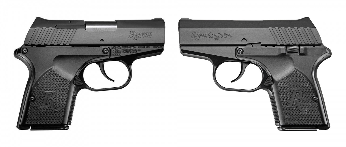 Remington RM380 pocket pistol: little black gun from the big green brand Side views of the pocket pistol