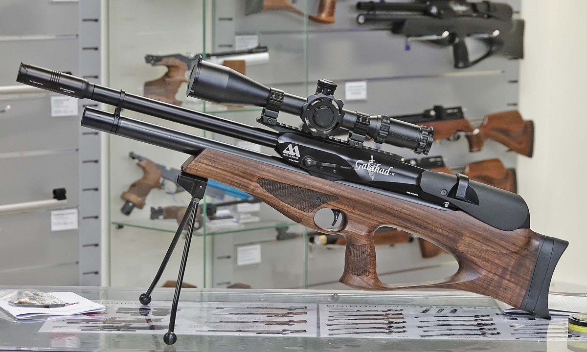 Vista d'insieme della carabina bullpup ad aria compressa Air Arms Galahad