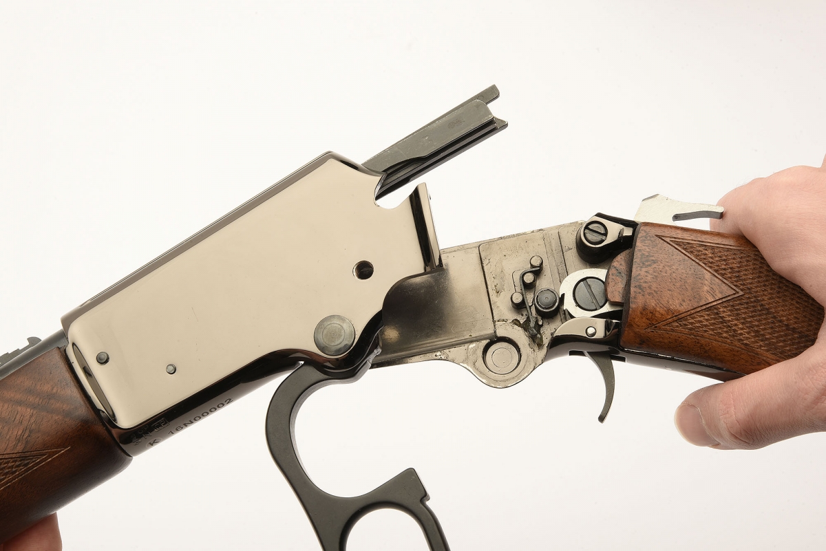 Disassembling 4: the action is open (left side view)