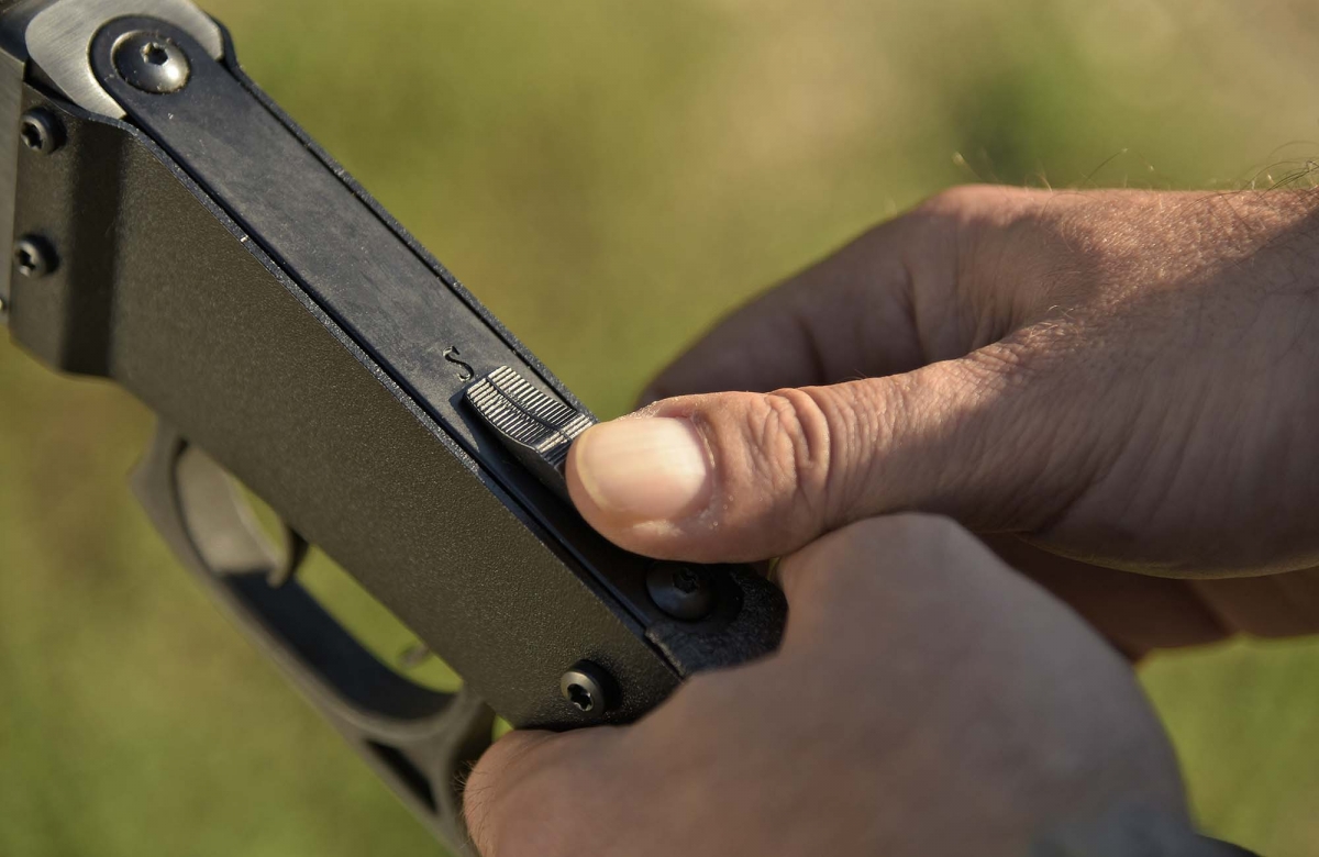 Before loading the gun, engage the manual safety
