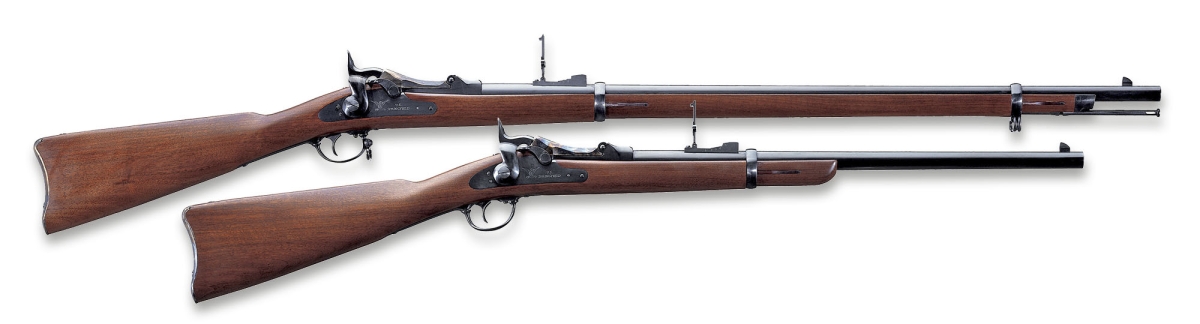 Springfield 1873 “Trapdoor” The Springfield "Trapdoor" 1873, in the two versions: infantry rifle and cavalry carbine