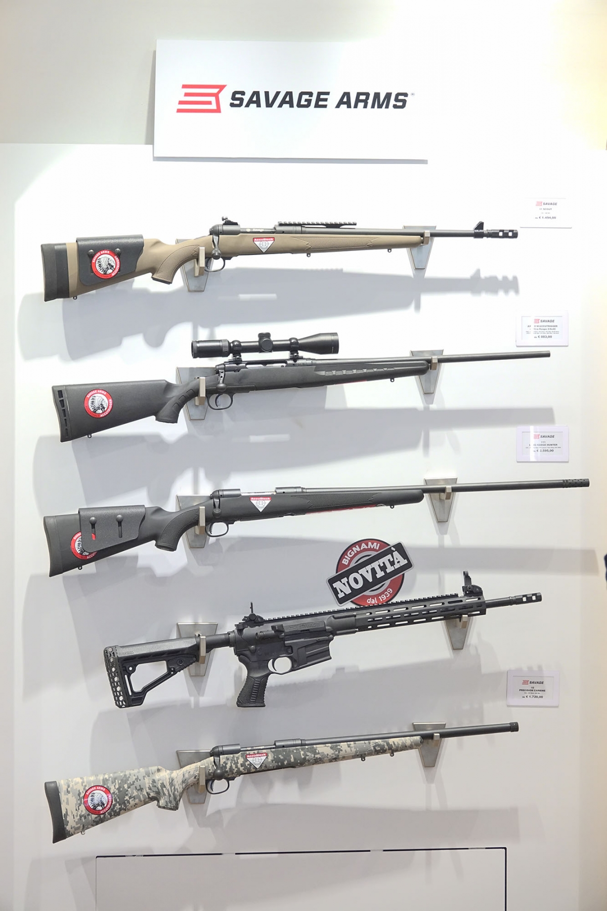 Bignami è distributrice in esclusiva per l'Italia di tutti i prodotti della Savage Arms