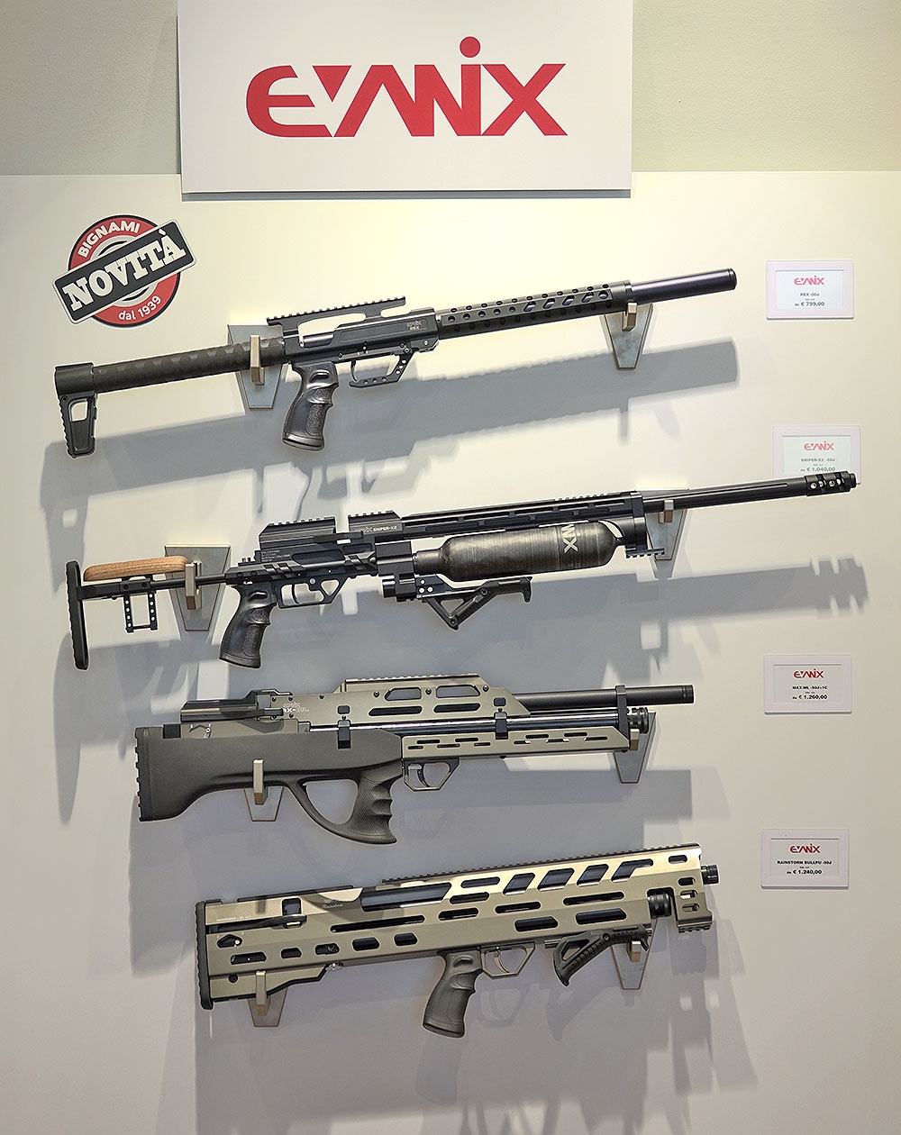 Le carabine ad aria compressa Evanix ad alto potenziale sono una novità assoluta per Bignami!