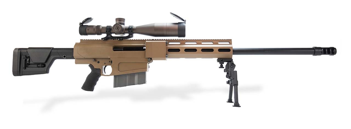 Bushmaster reintroduces the BA50 bolt-action rifle Bushmaster BA50 .50 BMG bolt-action rifle – right side, FDE version