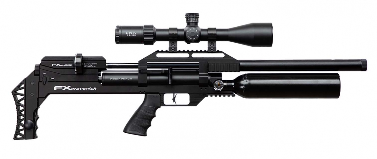 FX Airguns Maverick, la carabina ad aria compressa modulare Carabina ad aria compressa FX Airguns Maverick, versione VP Edition con canna media (non ancora disponibile in Italia)