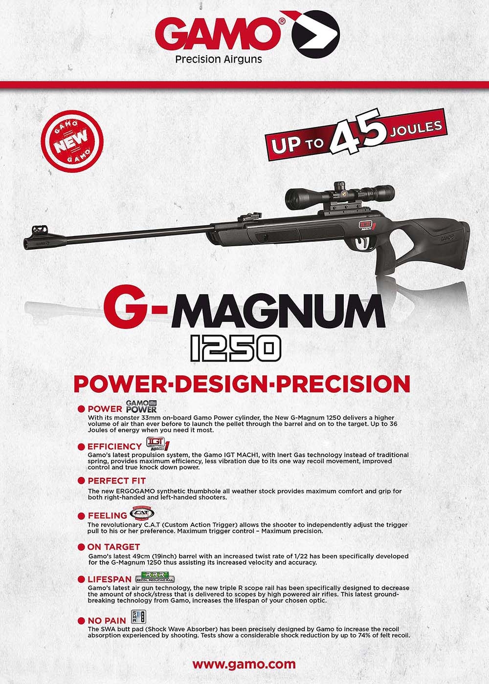 Carabina ad aria compressa GAMO G-Magnum 1250 Carabina ad aria compressa GAMO G-Magnum 1250