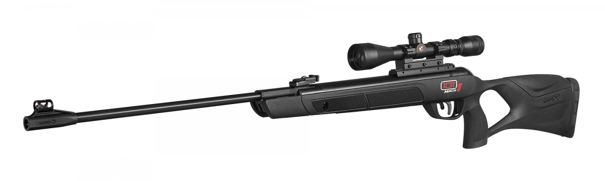Carabina ad aria compressa GAMO G-Magnum 1250 Lato sinistro della carabina GAMO G-Magnum 1250, con ottica BSA