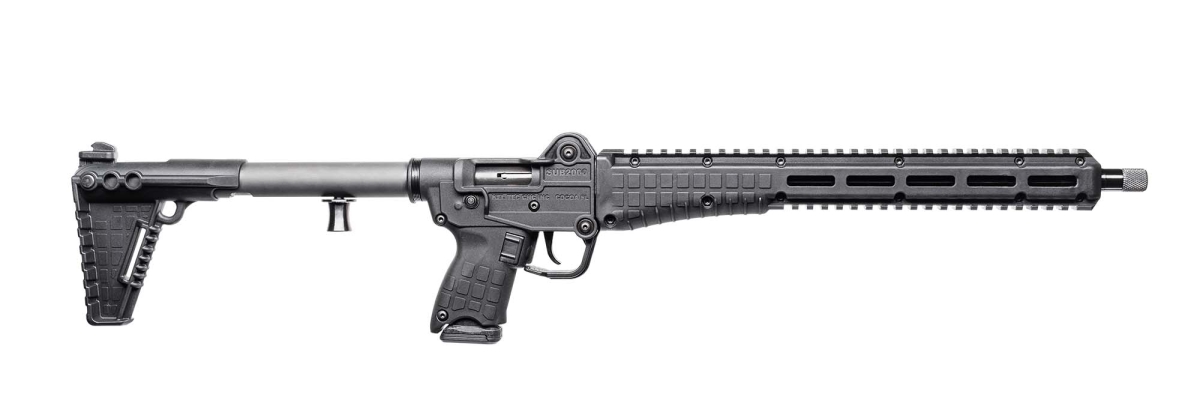 New Kel-Tec SUB2000 Gen3 folding carbine Kel-Tec SUB2000 Gen3 9mm Luger semi-automatic pistol-caliber carbine – right side, deployed