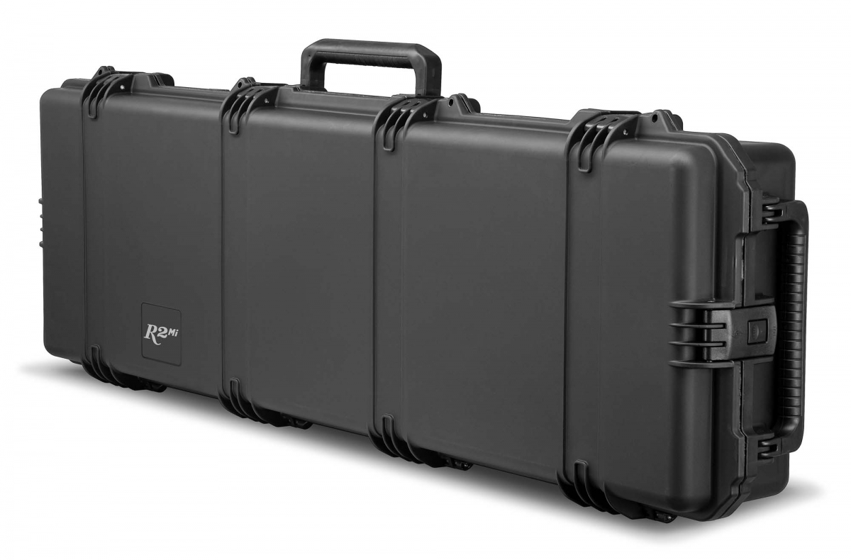 The Remington R2mi .50 BMG caliber bolt-action long-range rifle is sold in a custom Pelican Storm Case and comes issued from factory with a cable lock, two 10-rounds magazines, and a complimentary set of ear and eye protection