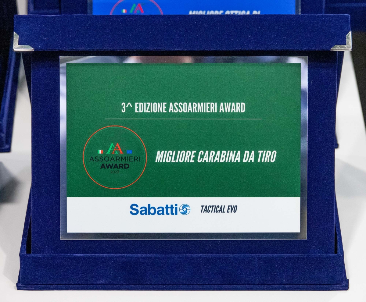 EOS Show 2023: Sabatti Tactical EVO premiata agli Assoarmieri Awards EOS Show 2023: Sabatti Tactical EVO premiata agli Assoarmieri Awards
