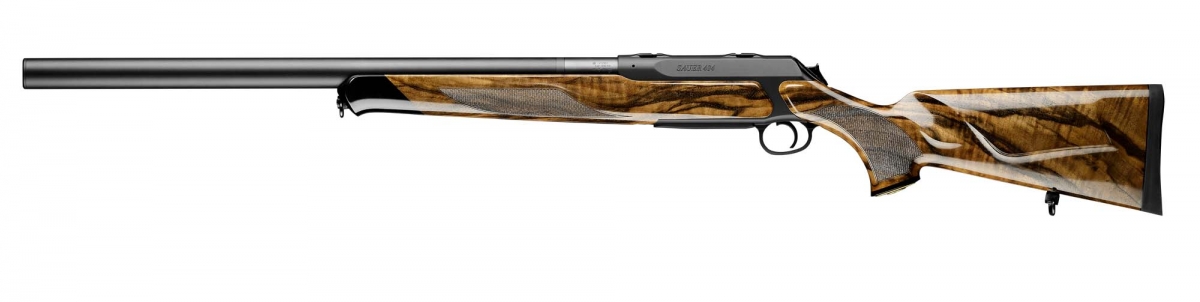 Sauer S404 Silence bolt-action hunting rifle with integral sound suppressor Sauer S404 Silence bolt-action hunting rifle with integral sound suppressor