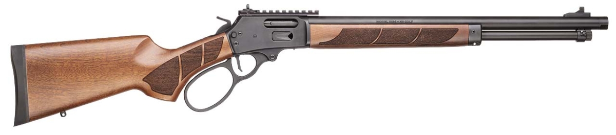 Smith & Wesson Model 1854 lever-action rifles, now in .45 Colt Smith & Wesson Model 1854 .45 Long Colt lever-action rifle – right side, Traditional walnut model